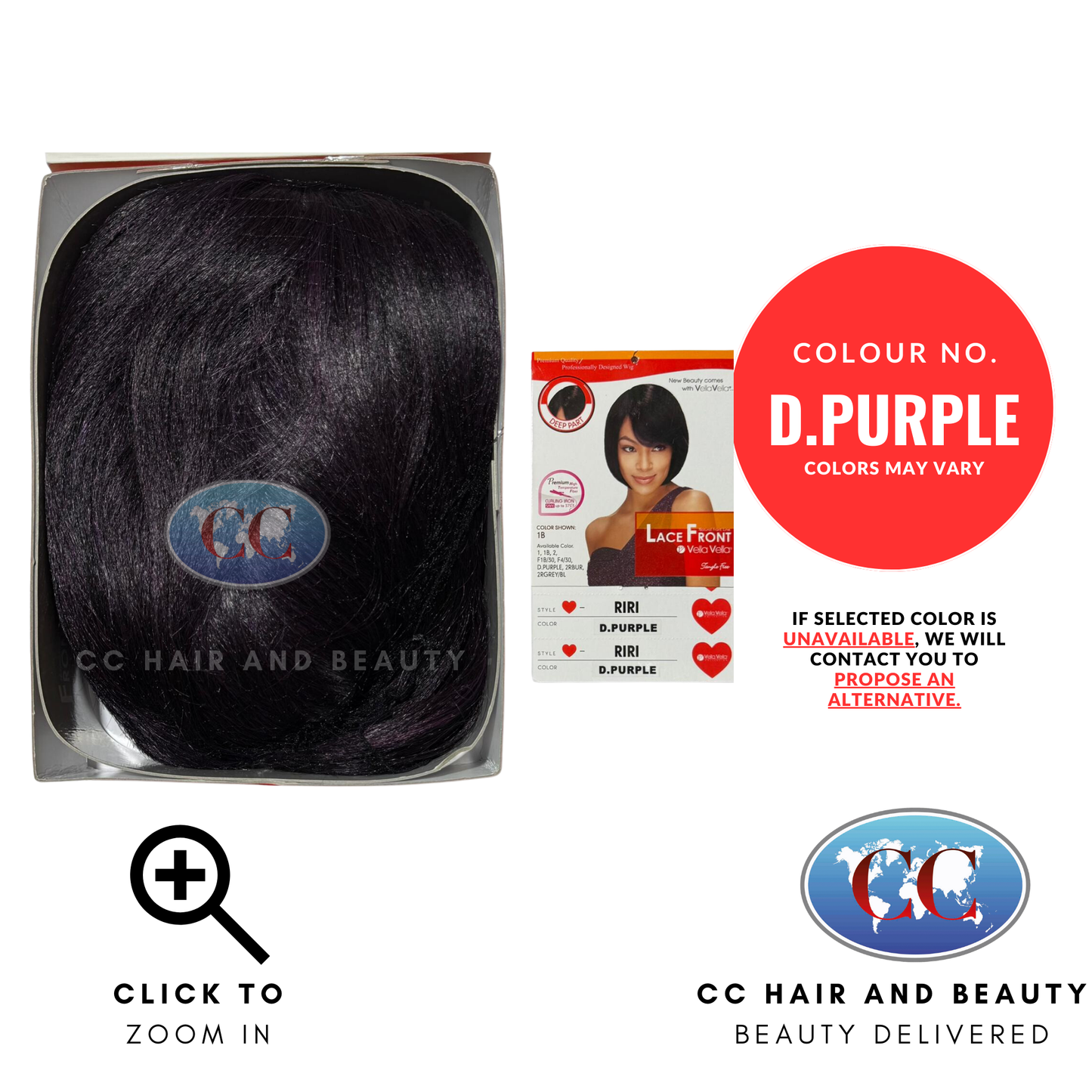 Sensual Vella Vella Lace Front Wig - Riri-Colour D.PURPLE