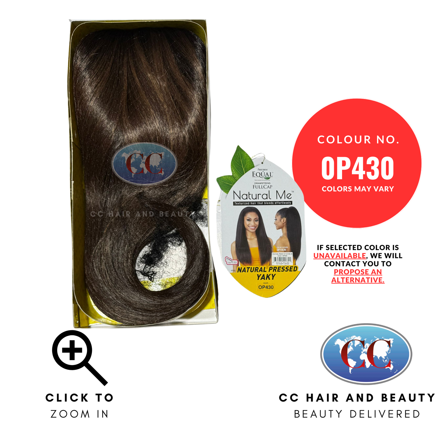 Shake N Go FreeTress Equal Half Wig Full Cap Natural Me Natural Pressed Yaky