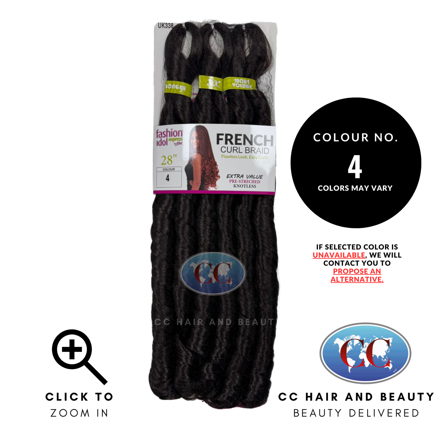 Sleek Fashion Idol French Curl Braids 28”-Colour 4