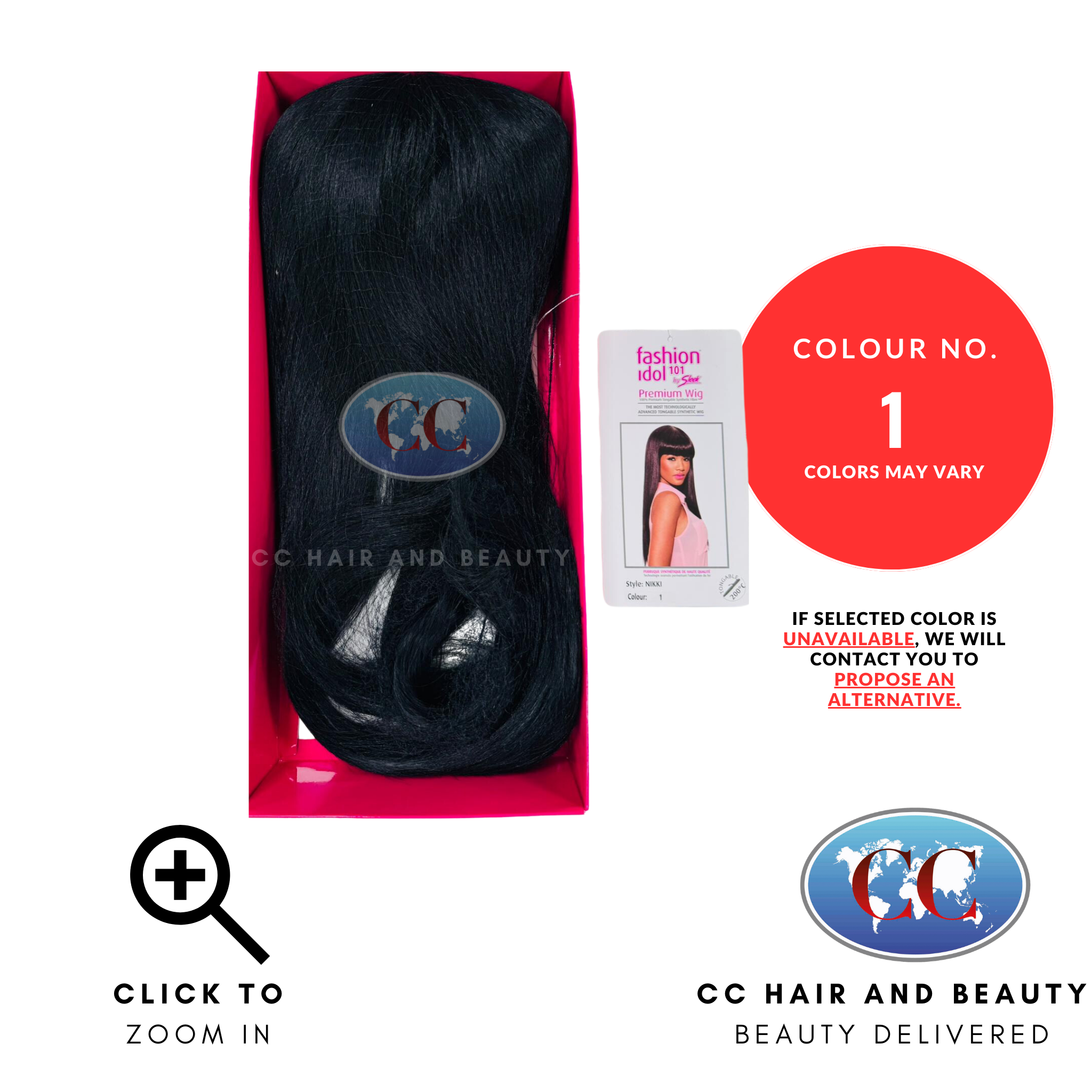 Sleek Fashion Idol Lace Wig - Nikki Wig-Colour 1