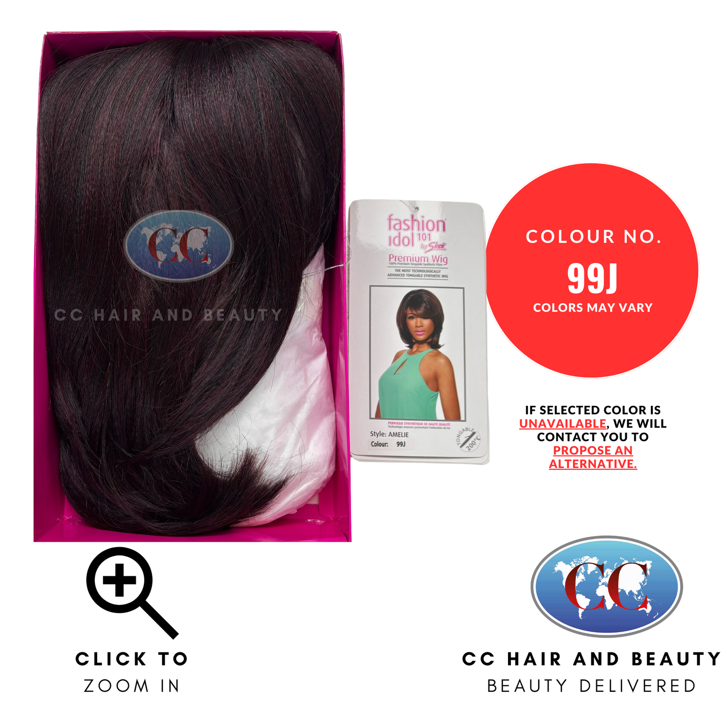 Sleek Fashion Idol Premium Synthetic Hair Wig - Amelie Wig-Colour 99J