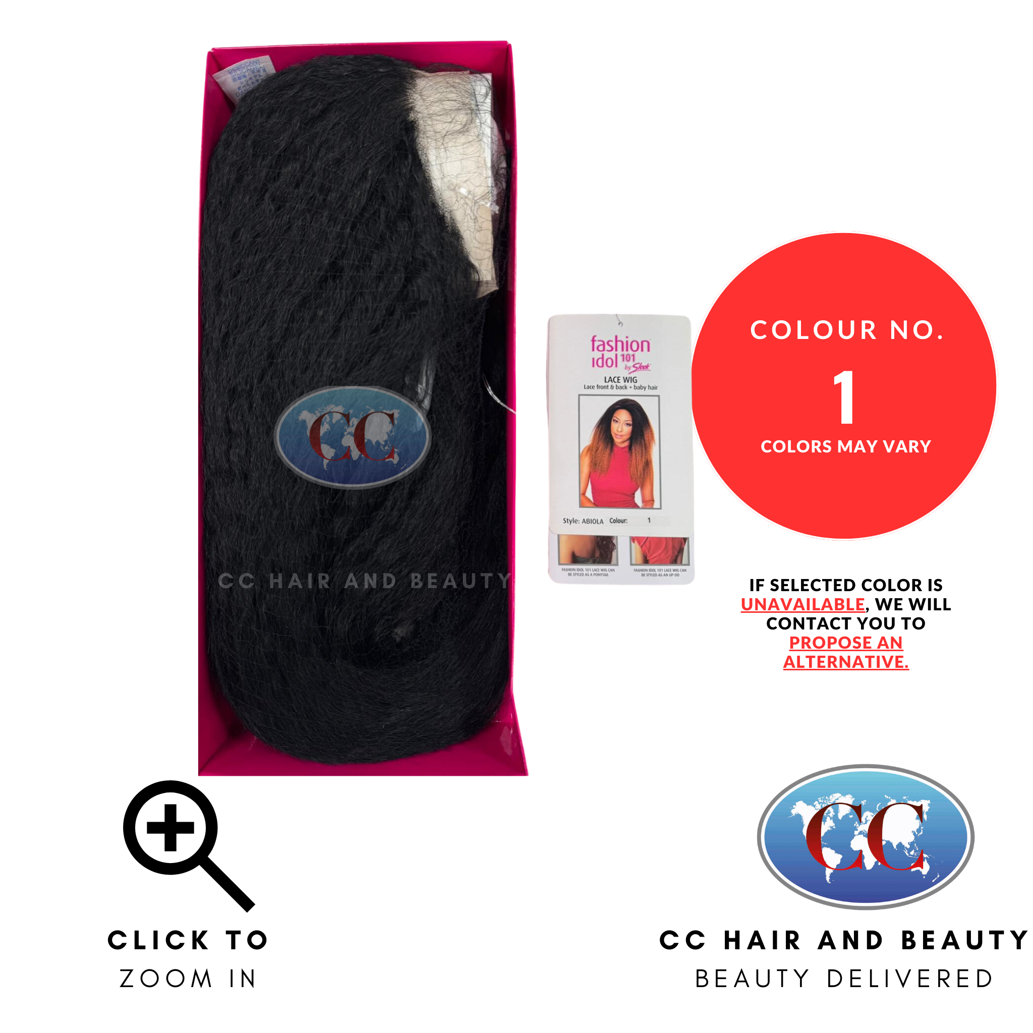 Sleek Fashion Idol Synthetic Hair Premium Wig - Abiola Wig-Colour 1