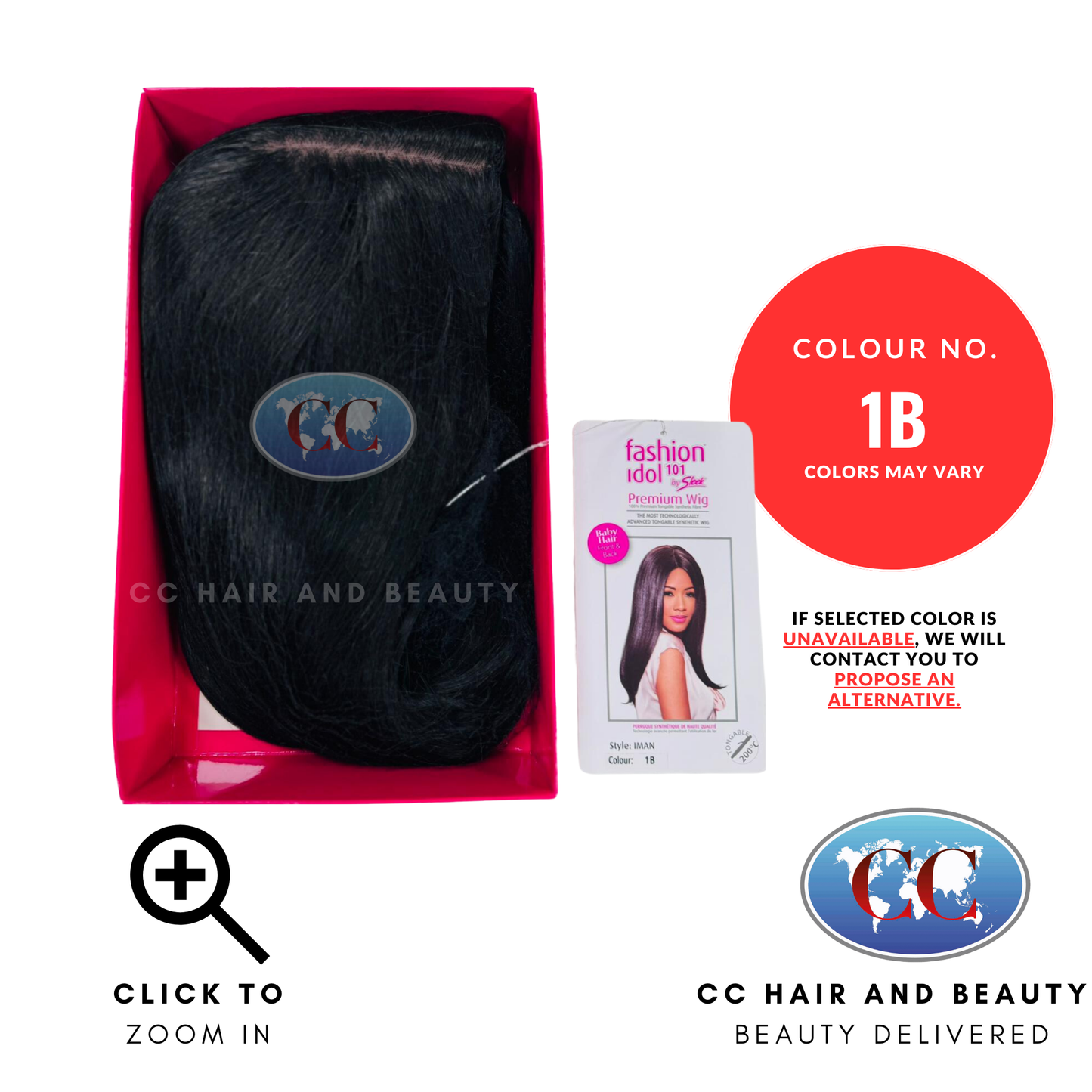 Sleek Fashion Idol Synthetic Premium Wig - Iman-Colour 1B