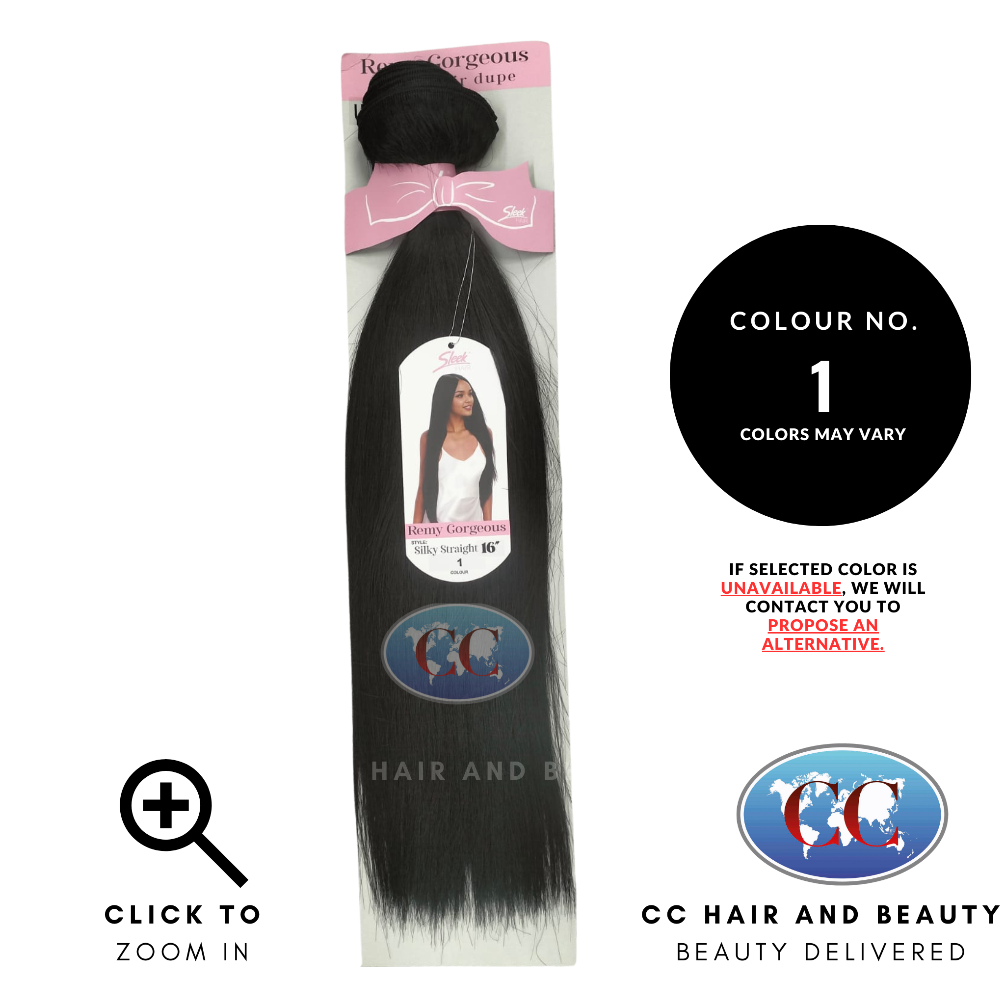 Sleek Hair Remy Gorgous Siky Straight 16''- colours 1