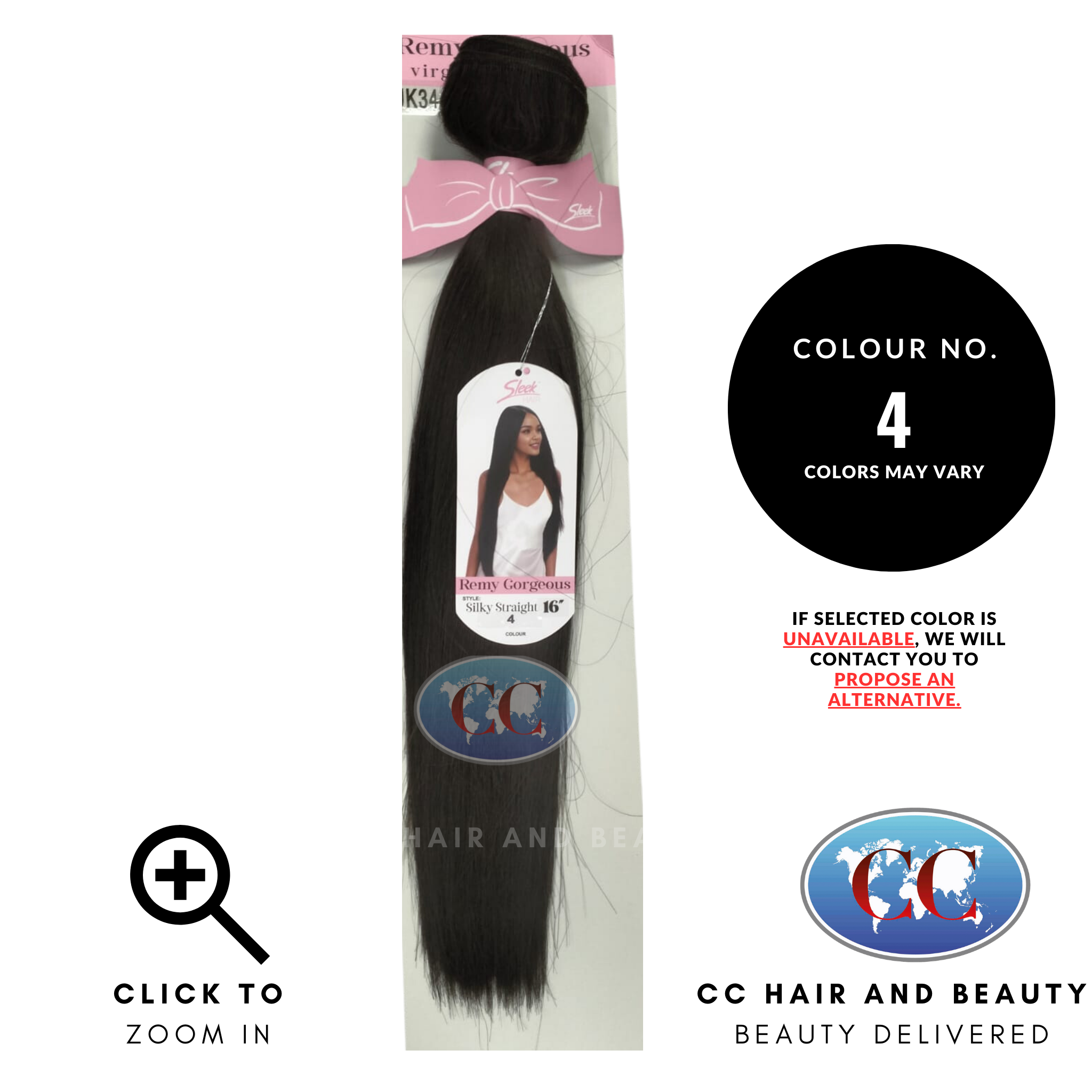 Sleek Hair Remy Gorgous Siky Straight 16''- colours 4