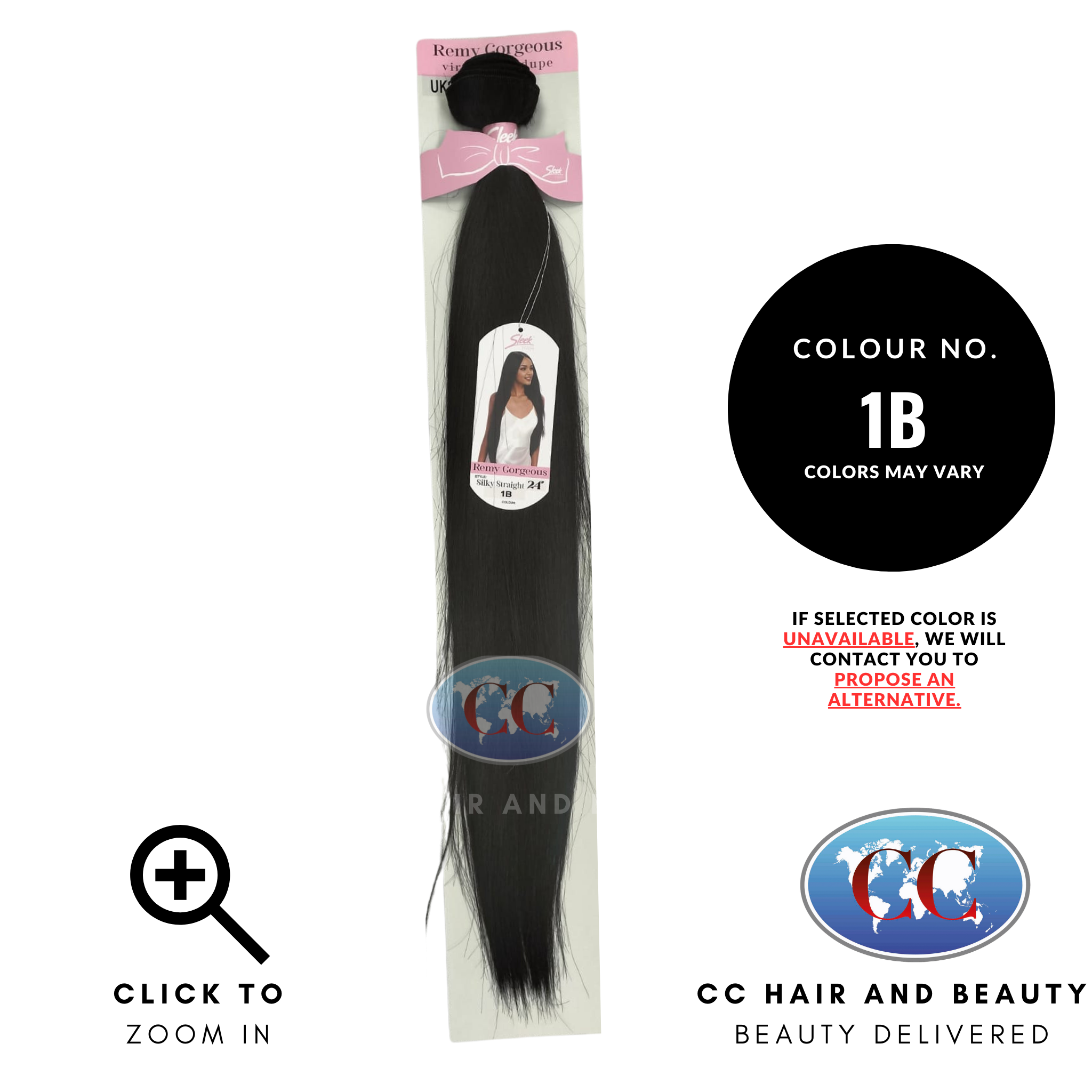 Sleek Hair Remy Gorgous Siky Straight 24''- colours 1B