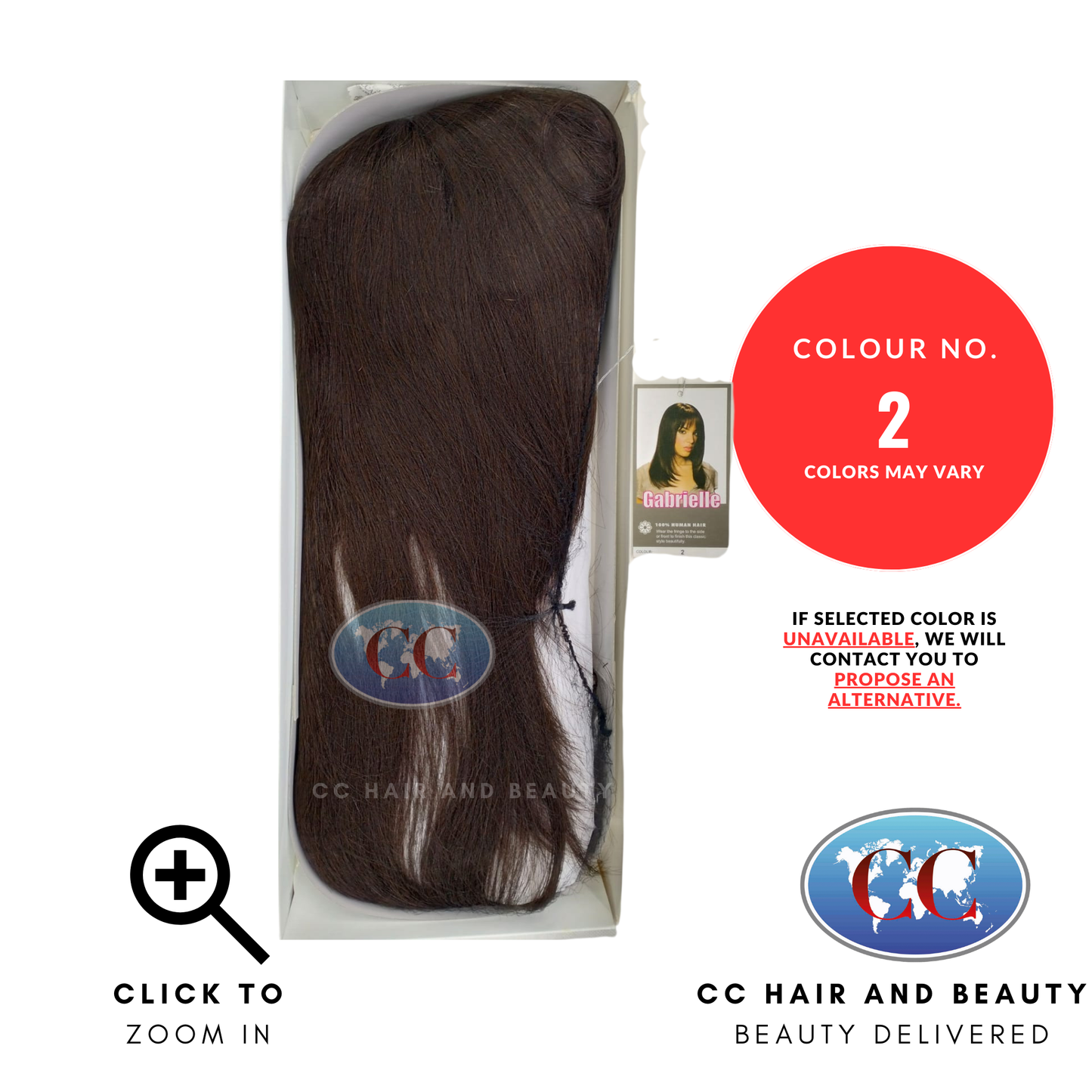 Sleek Human Hair Wig Fashion - Gabrielle Wig-Colour 2