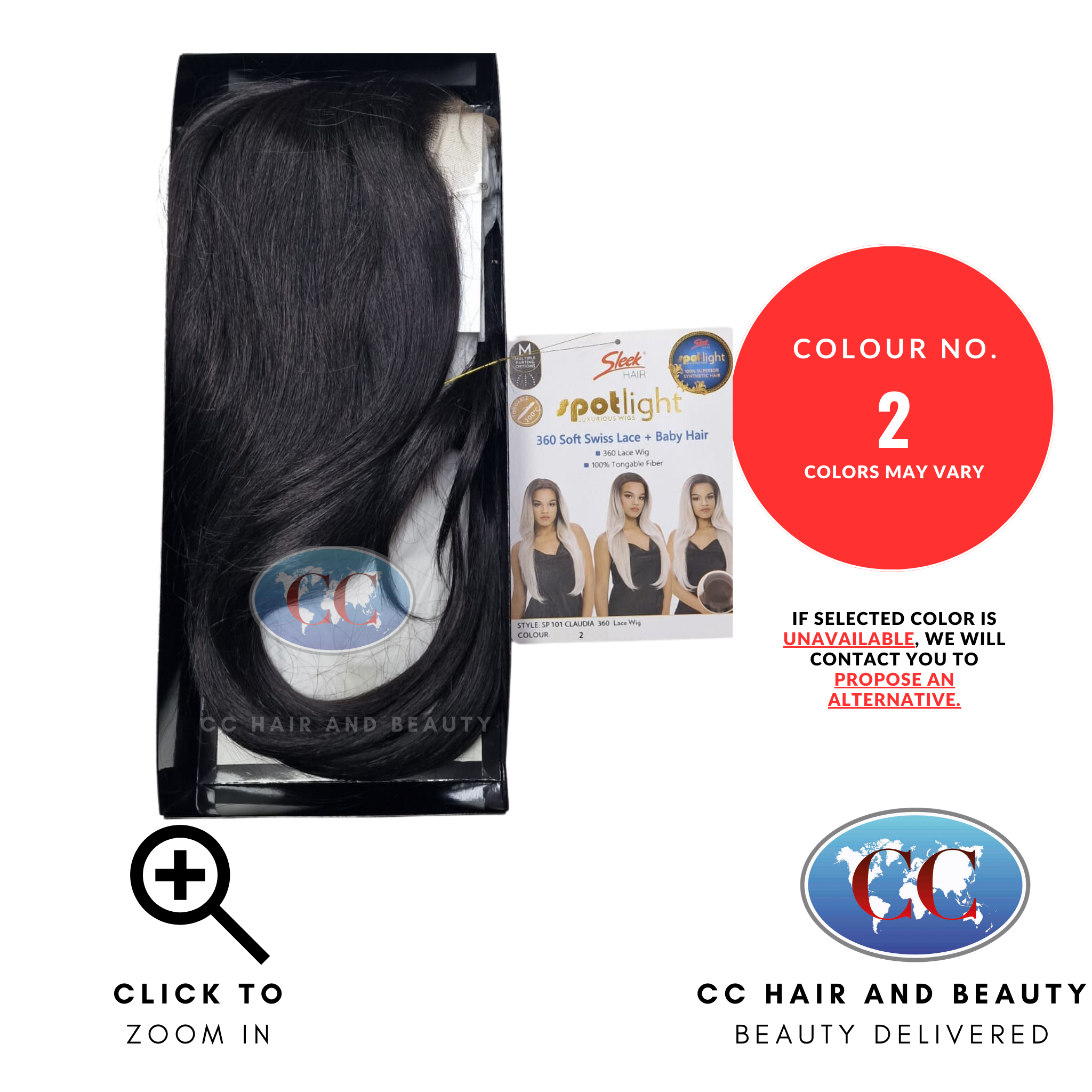 Sleek Synthetic Hair Spotlight Luxurious Wig - Claudia Wig-colour 2