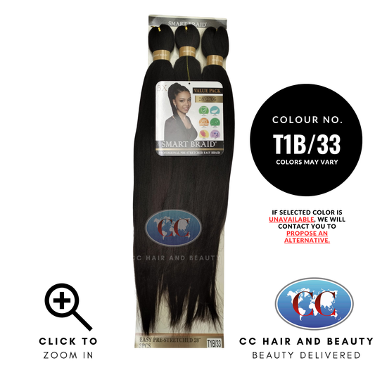 Smart Braid Professional Pre-stretched Braid 3X 28" Value Pack-color t1b/33