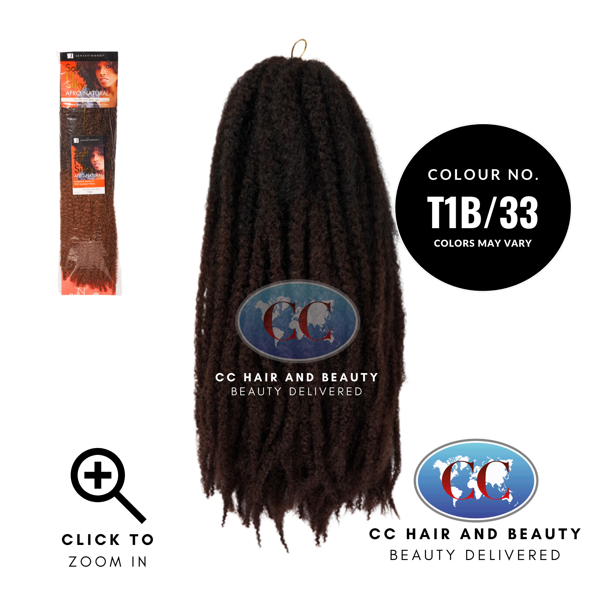 Soft N Silky Afro Natural Twist Braid-Colour T1B/33