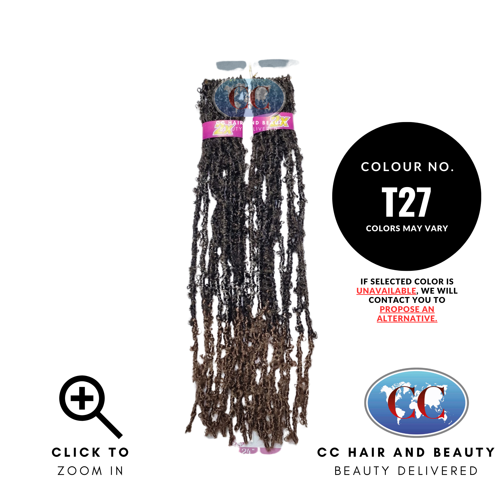 Cherish - Pre-Loop Crochet Braid 2X Value Pack Hair Extensions - Butterfly Locs 24''