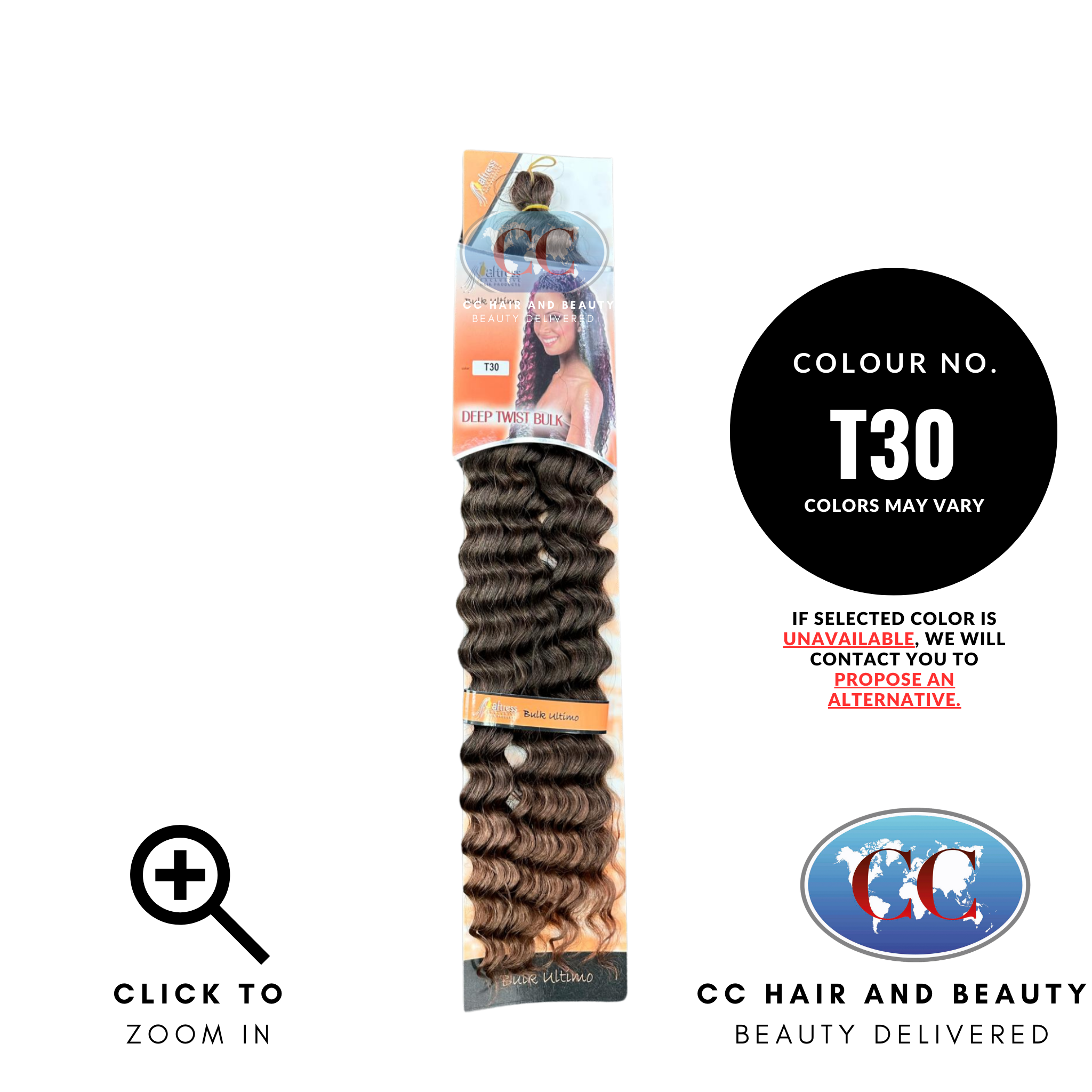 Aftress Deep Twist Bulk Synthetic Hair Braiding- colour T30