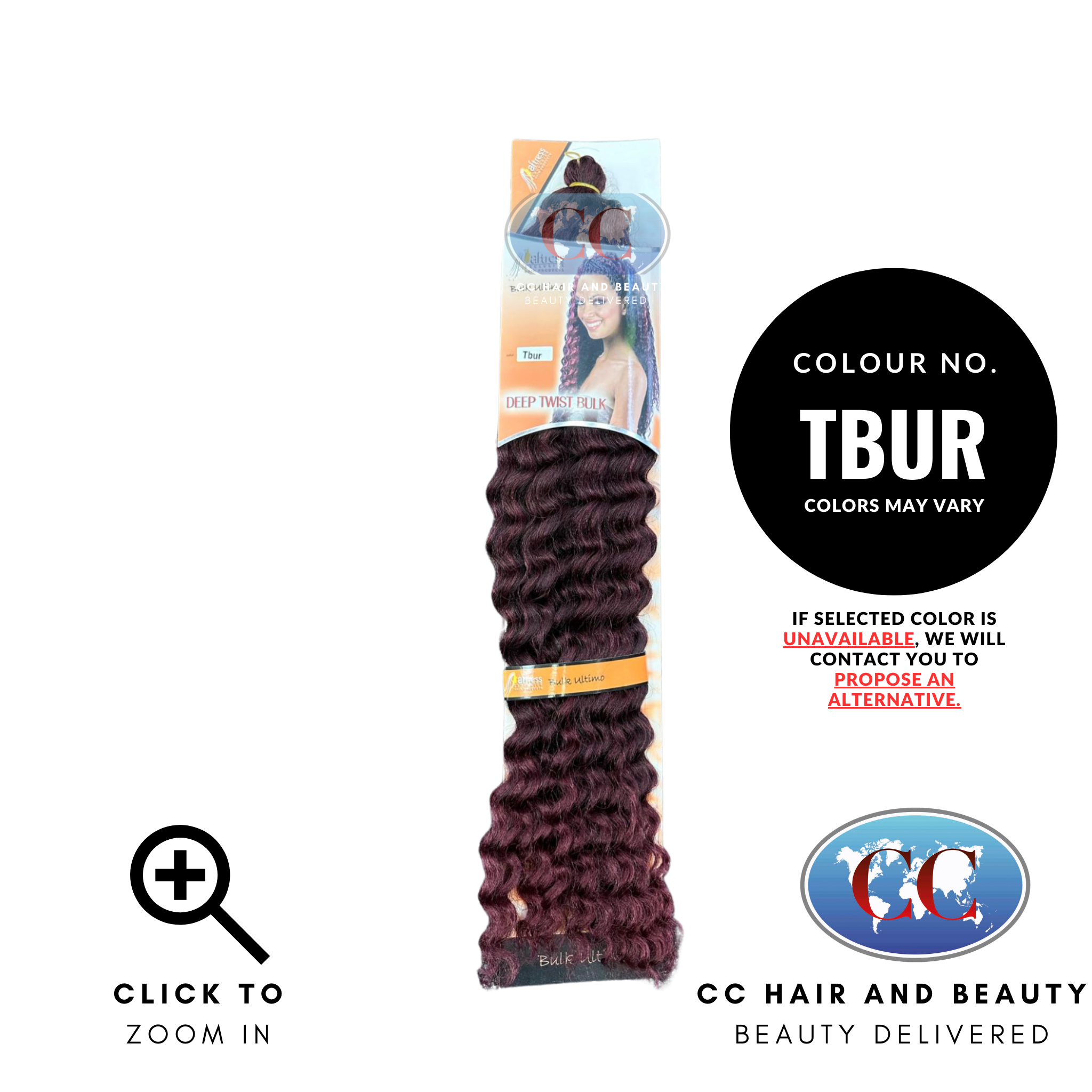 Aftress Deep Twist Bulk Synthetic Hair Braiding- colour TBUR