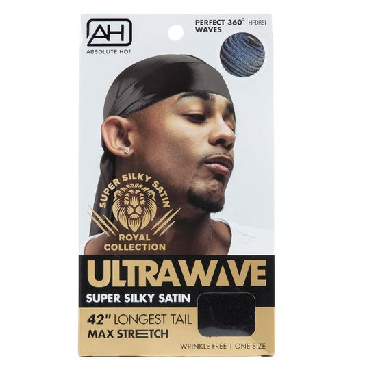 AH Ultra Wave Super Silky Hair Durag – Black