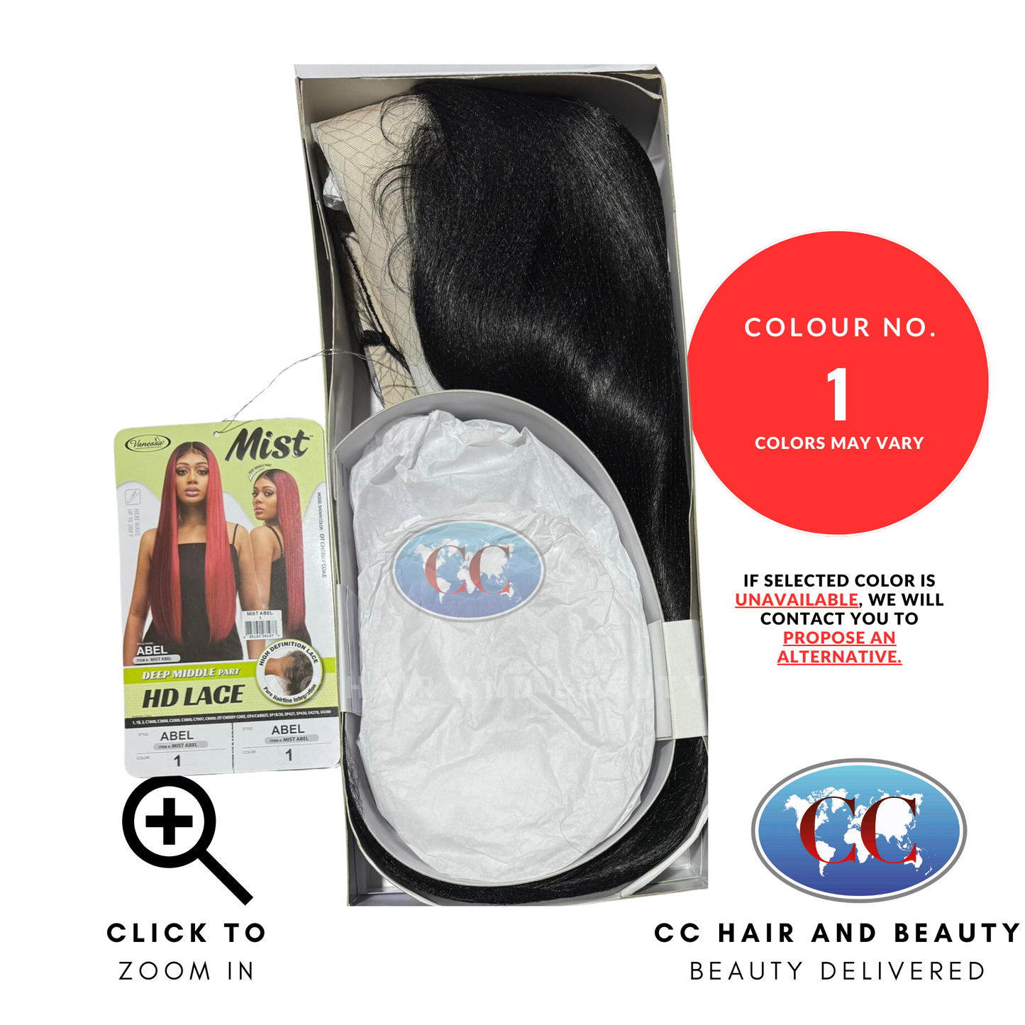 Vanessa Deep Middle Part Hd Lace Wig Mist Abel | CC Hair & Beauty UK