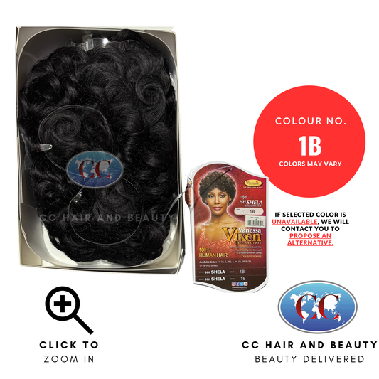 Vanessa Vixen Collection 100% Human Hair Wig - Shela-Colour 1B