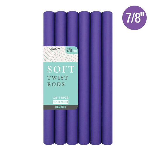Magic Collection Twisted Foam Hair Roller 7/8" - 6 pcs