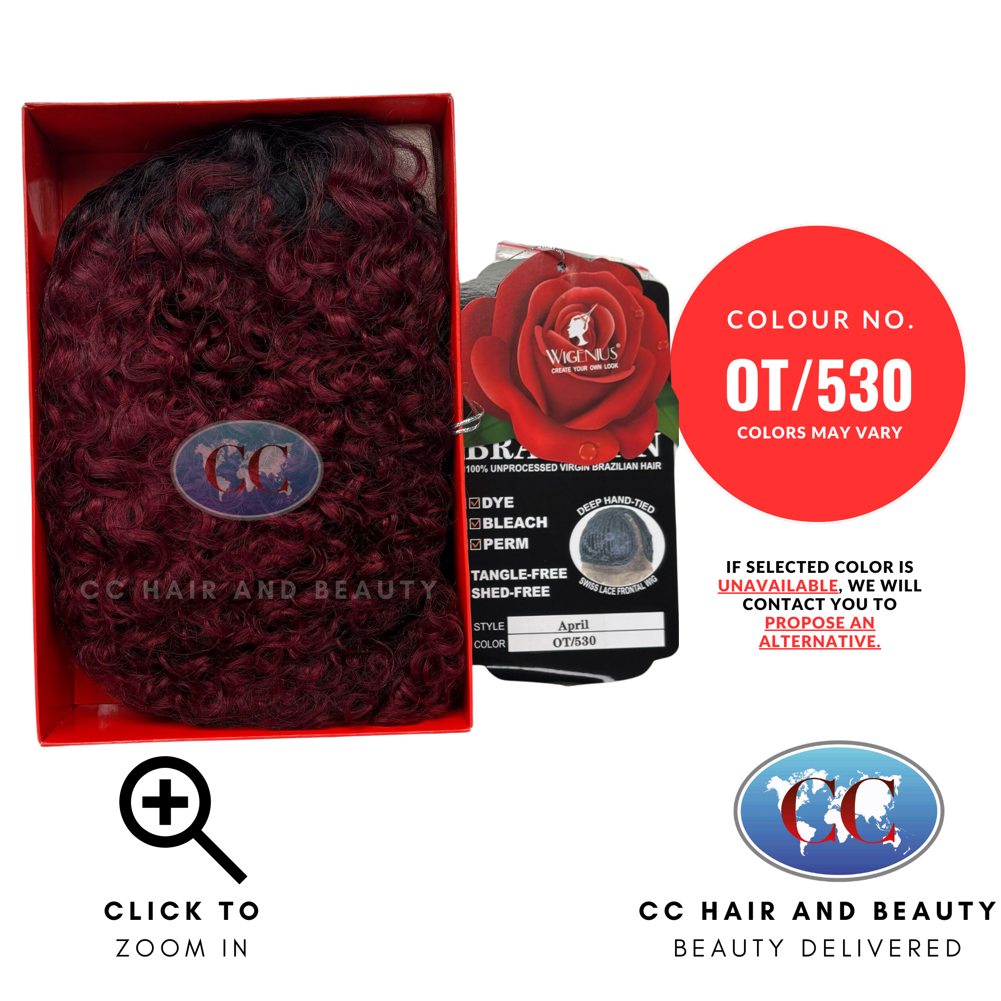 Wigenius 100% Unprocessed Brazilian Swiss Lace Parting Wig - April