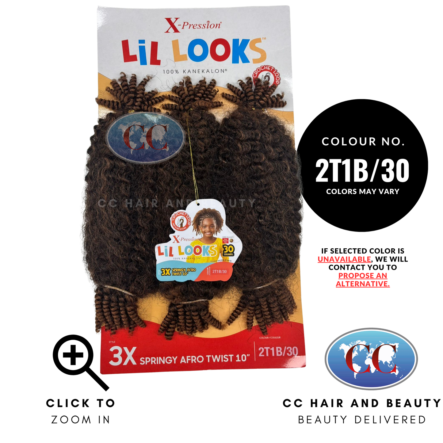 X Pression Lil Looks 3x Springy Afro Twist 10" - 2T1B/30