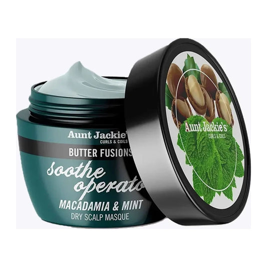 Aunt Jackies Butter Fusions Macadamia & Mint Dry Scalp Masque 240ml