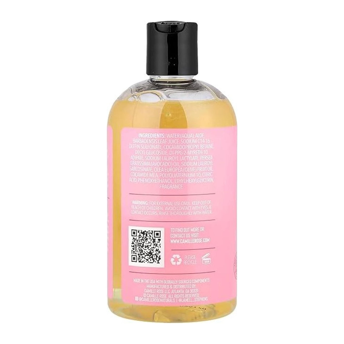 Camille Rose Curl Love Moisturizing Shampoo 355ml bottle for curls, coils and waves