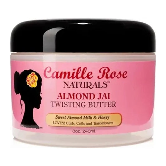 Camille Rose Naturals Almond Jai Twisting Butter 8oz jar for curly wavy and coiled hair