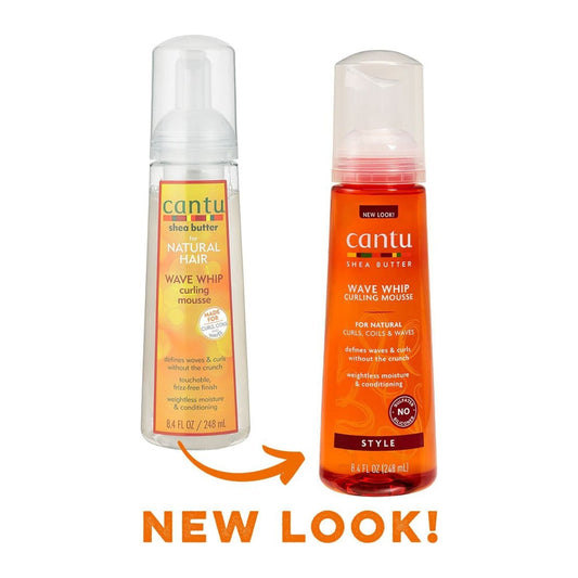 Cantu Shea Butter Natural Hair Wave Whip Curling Mousse 238g bottle for defined waves and curls