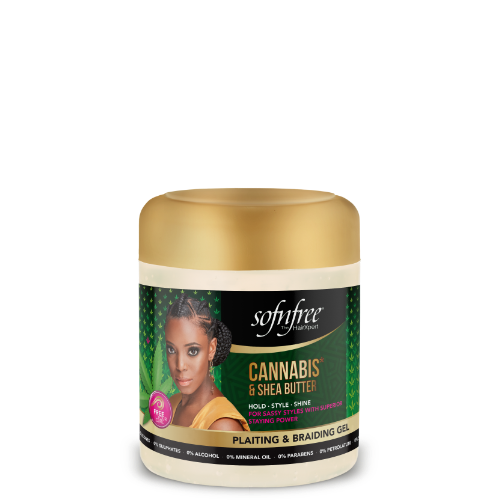 SofnFree Cannabis & Shea Butter Plaiting & Braiding Gel 500ml