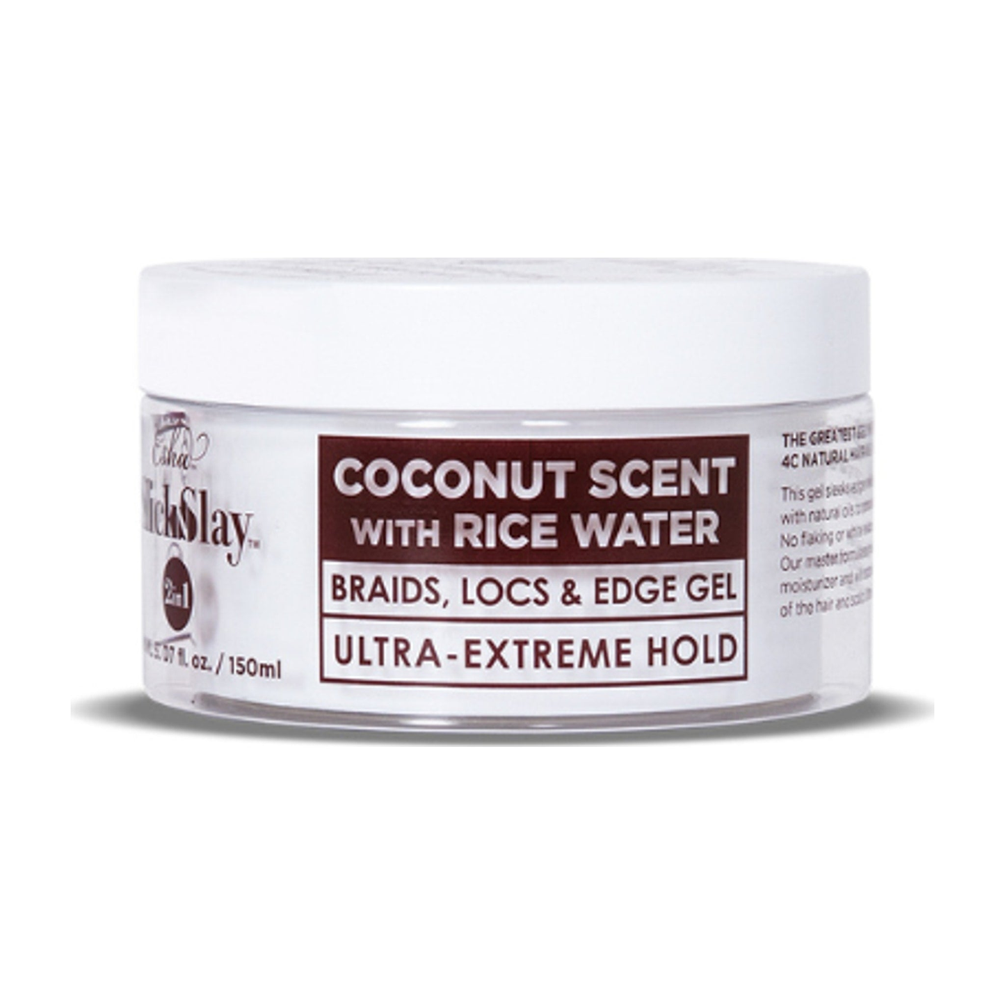 Esha Slick N Slay 2-IN-1 Coconut Scent With Rice Water Braid & Edge Gel - 16.9oz - view 4