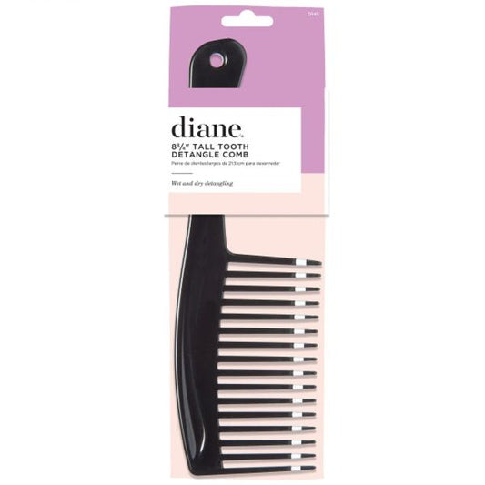 Diane Tall Tooth Detangle Comb 8-3/4" - Black #D145
