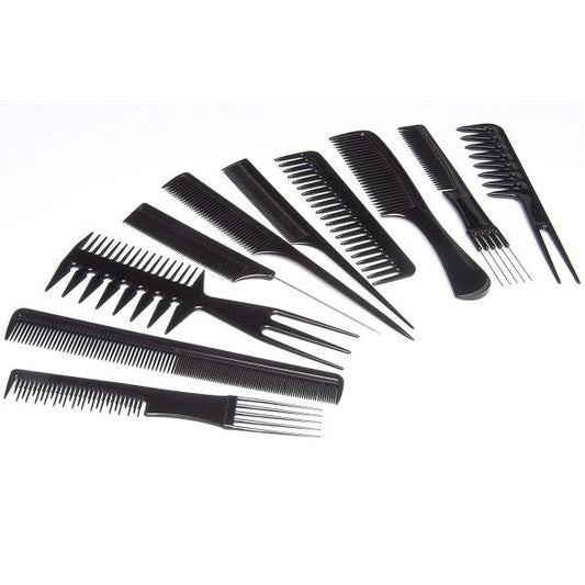 Diane Assorted Comb Set 10 Pack Black #D7901