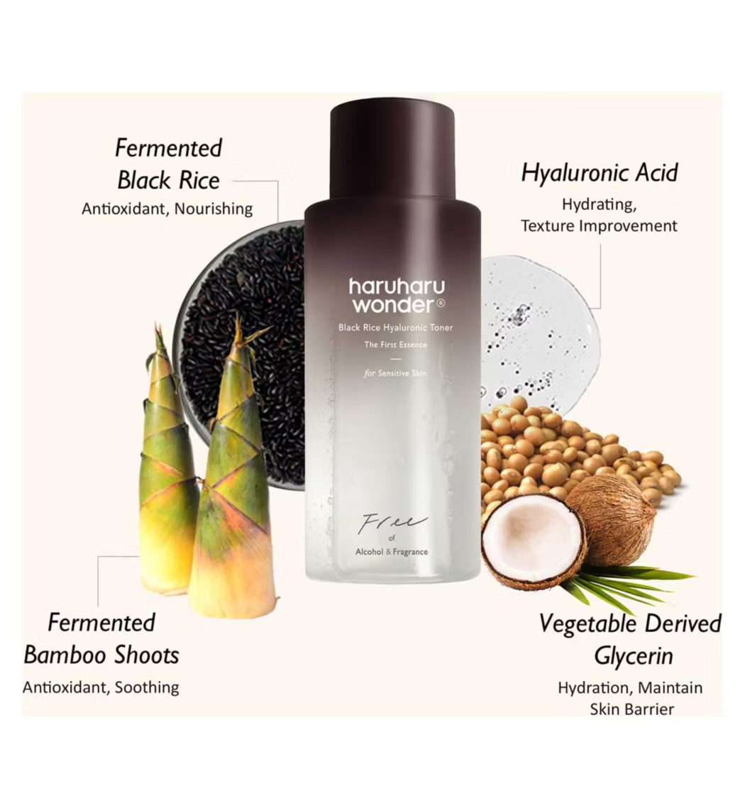Haruharu Wonder Black Rice Hyaluronic Toner for Sensitive Skin 150ml