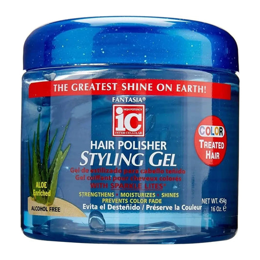 IC Fantasia Hair Polisher Styling Gel with Sparkle Lites 454g tub
