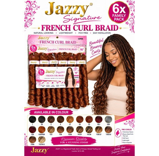 Jazzy French Curl 6x Family Pack 16" Synthetic Hair Extensions