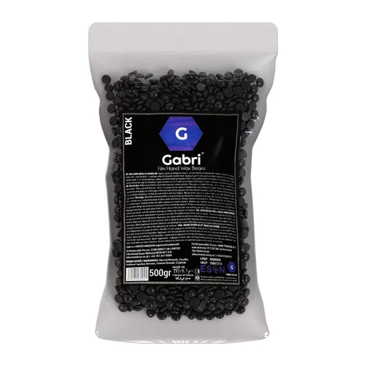 Gabri Professional Film Hand Wax Beans Black 500g pouch of stripless hard wax beads