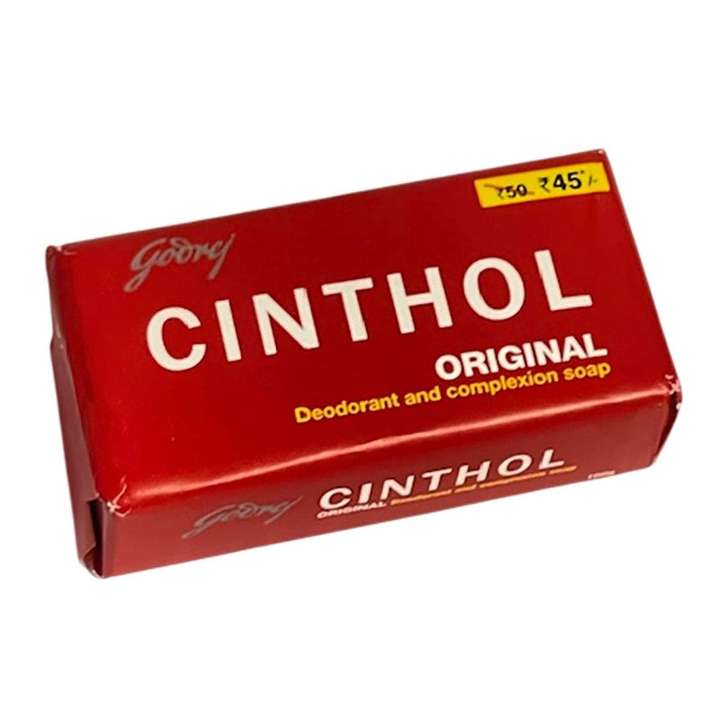 Godrej Cinthol Original Deodorant & Complexion Soap 100g bar in its pack