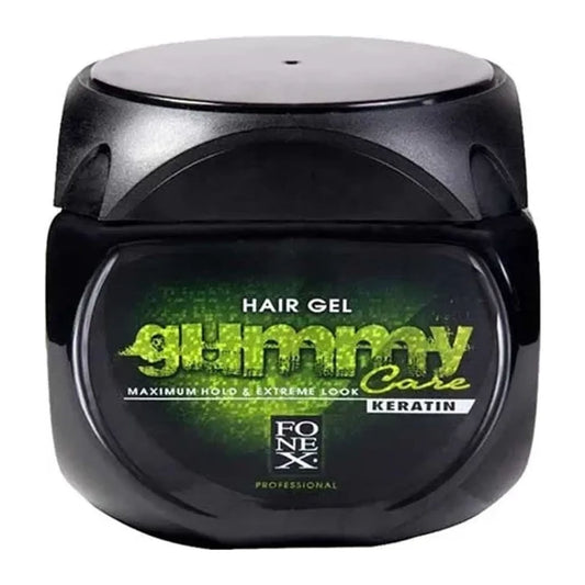 Gummy Professional Keratin Hair Gel 23.5oz tub for strong-hold styling on afro and natural hair