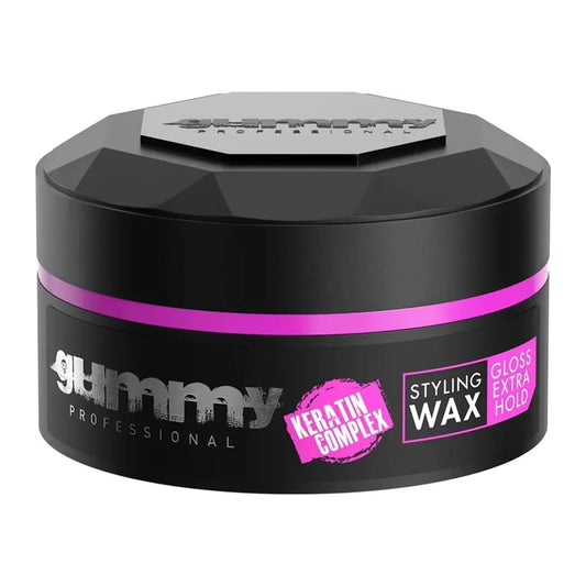 Gummy Professional Styling Wax Gloss Extra Hold 150ml tub for strong hold and high shine