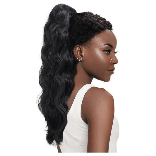 Sleek Glow wavy Synthetic Fibre Ponytail 20'' Inch