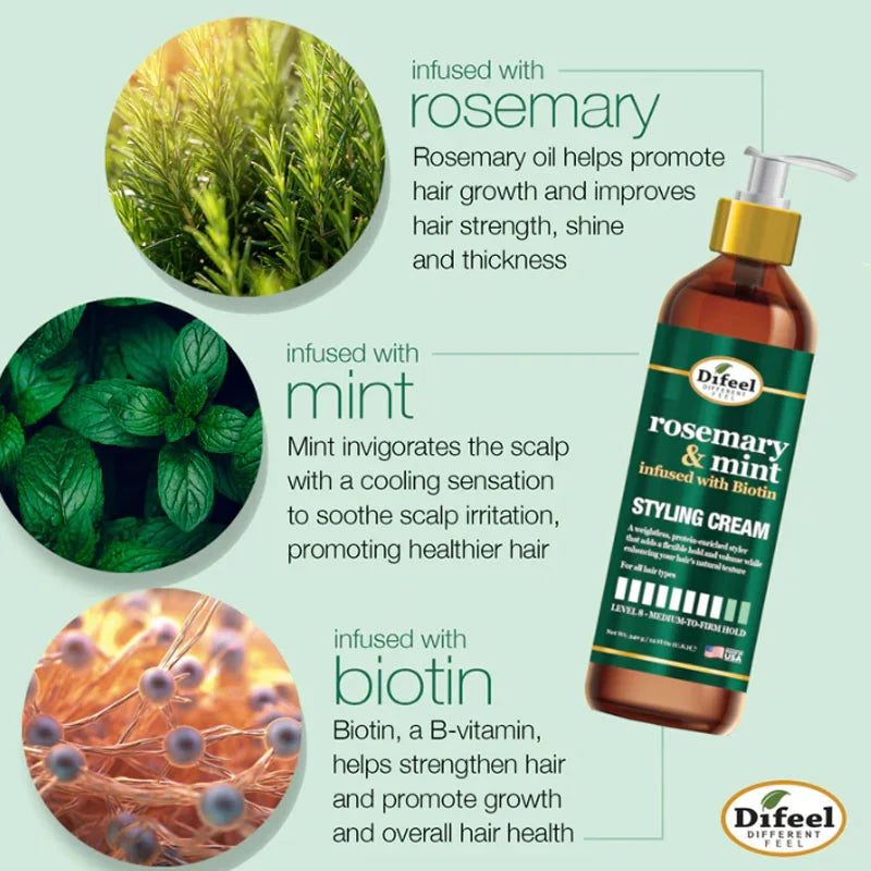 Difeel Rosemary & Mint Styling Cream 12oz