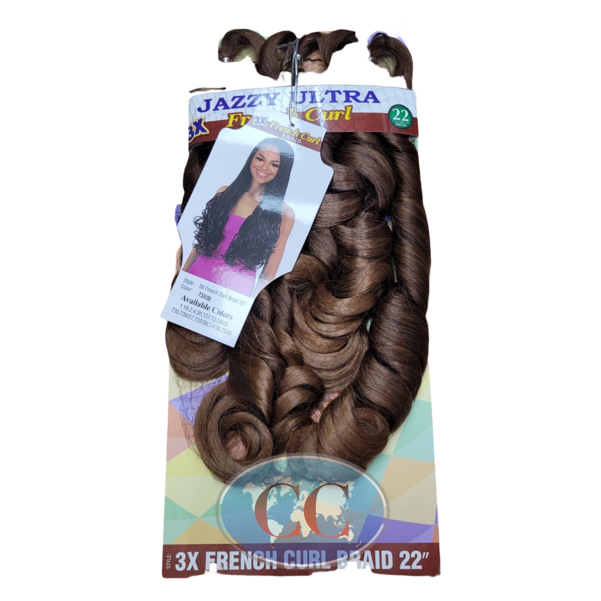 Jazzy Ultra 3D 3X French Curl Braids 22"