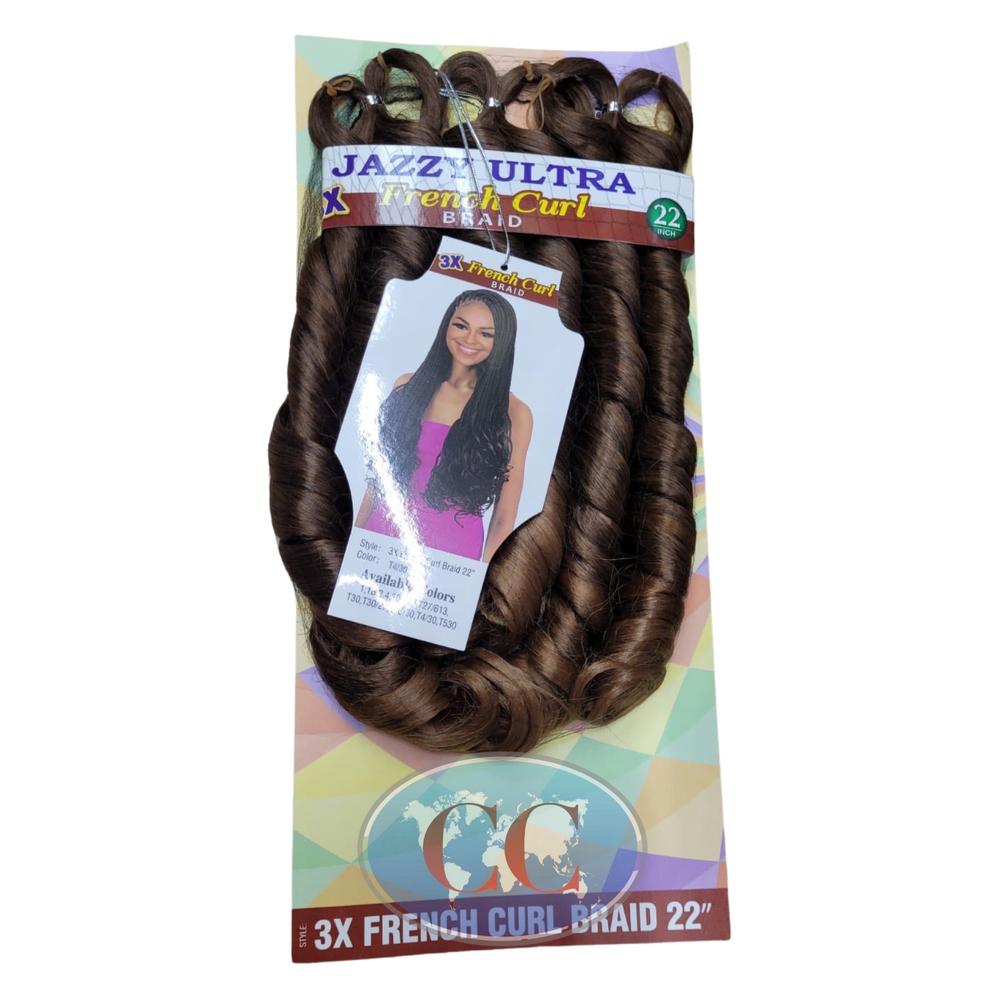 Jazzy Ultra 3D 3X French Curl Braids 22"