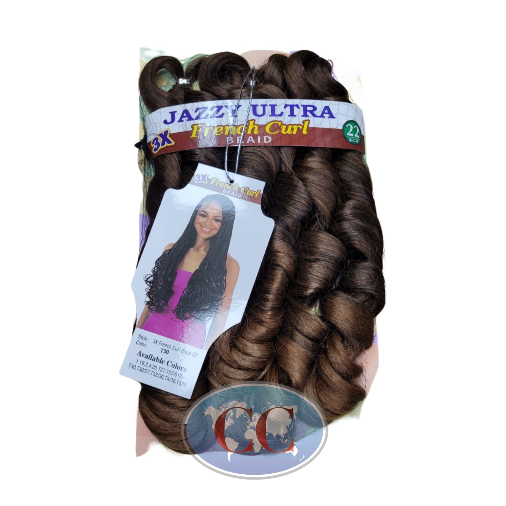 Jazzy Ultra 3D 3X French Curl Braids 22"