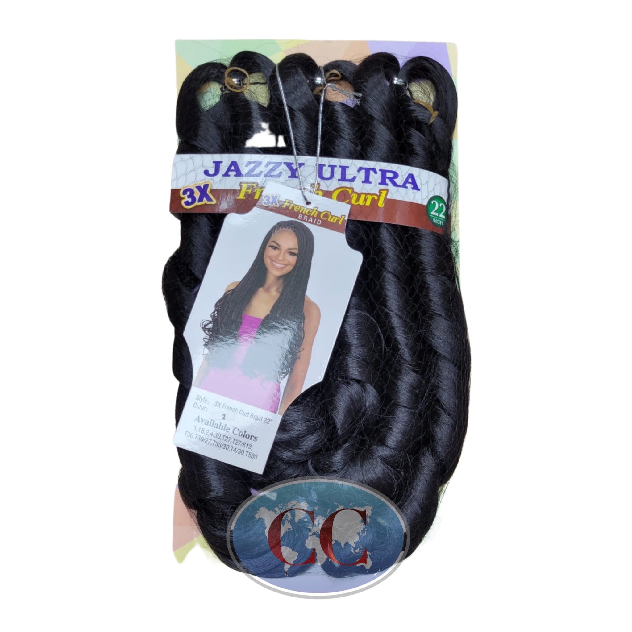 Jazzy Ultra 3D 3X French Curl Braids 22"