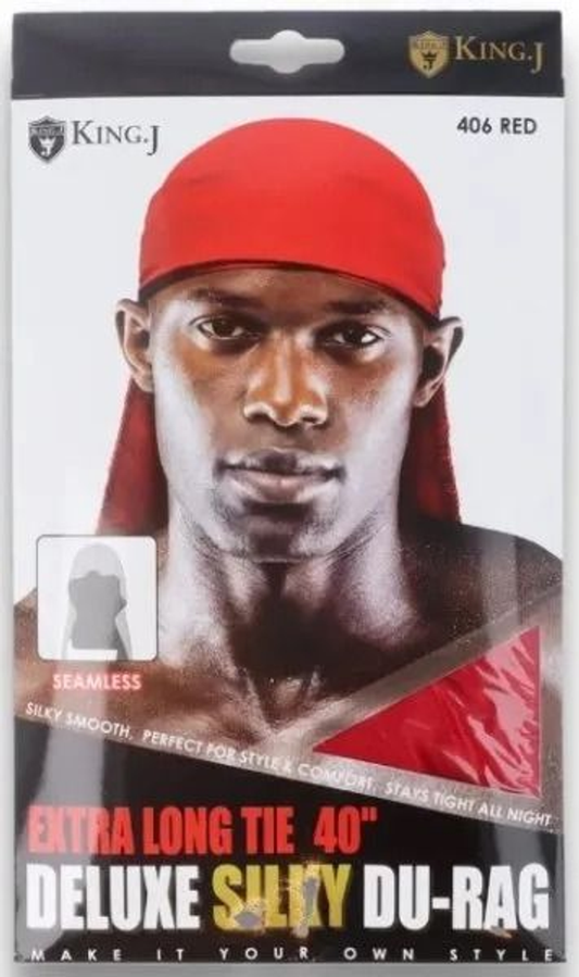 King J Extra-Long Tie 40"Deluxe Silky Du-Rag