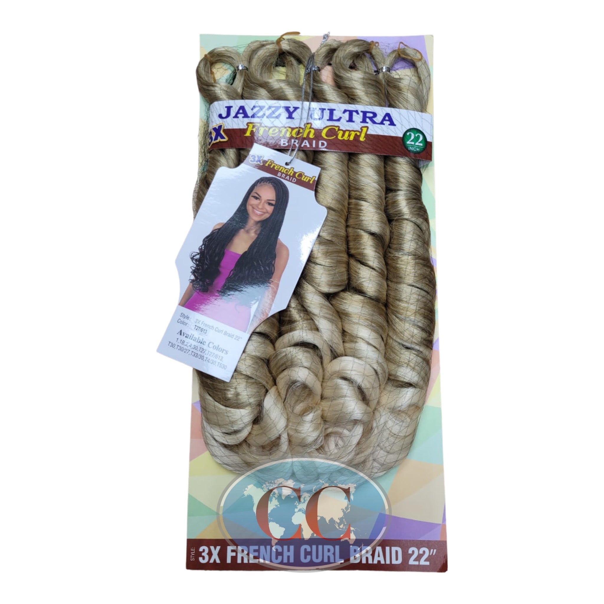 Jazzy Ultra 3D 3X French Curl Braids 22"