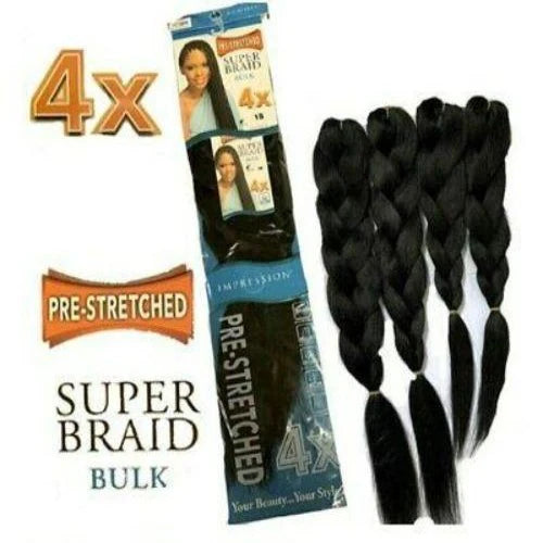 Impression Syn Pre Stretched Super Braid Bulk  4x Pack