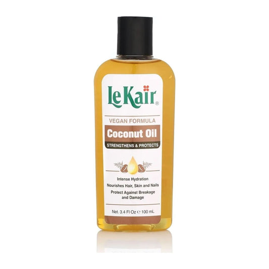 LeKair Coconut Vegan Formula Hair Skin & Nails Oil 3.4oz bottle