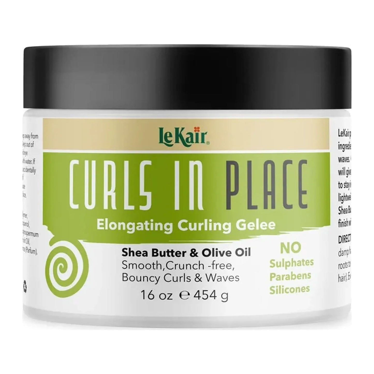 LeKair Curls In Place Elongating Curling Gelee 16oz tub for natural curly and coily hair