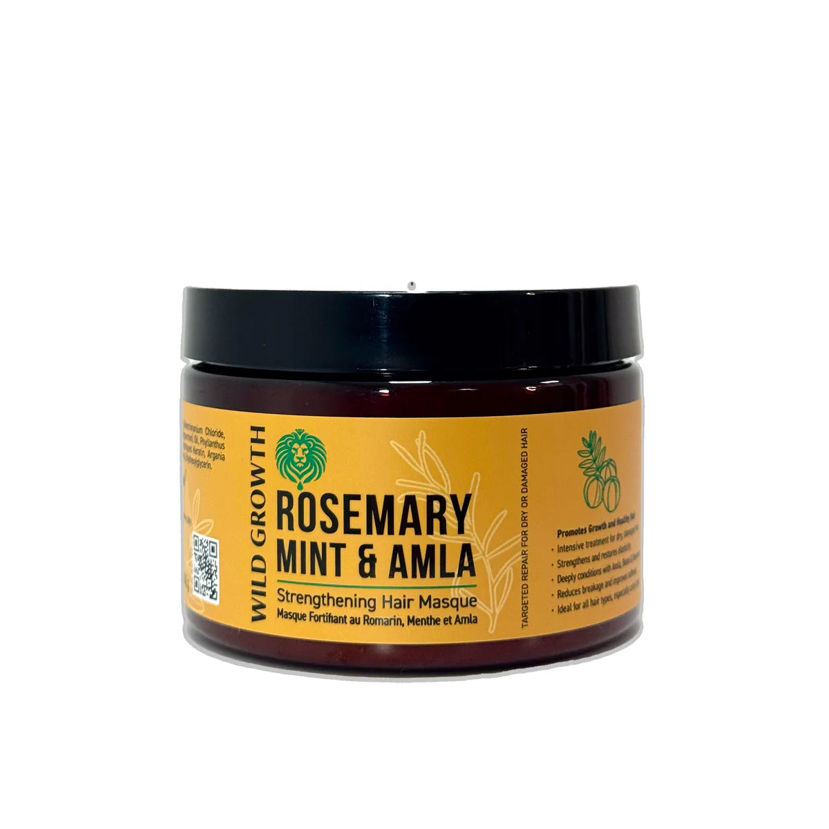 Wild Growth Rosemary Mint & Amla Strengthening Hair Masque 12oz